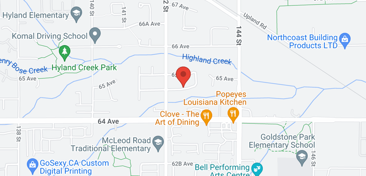 map of 14255 64A AVENUE